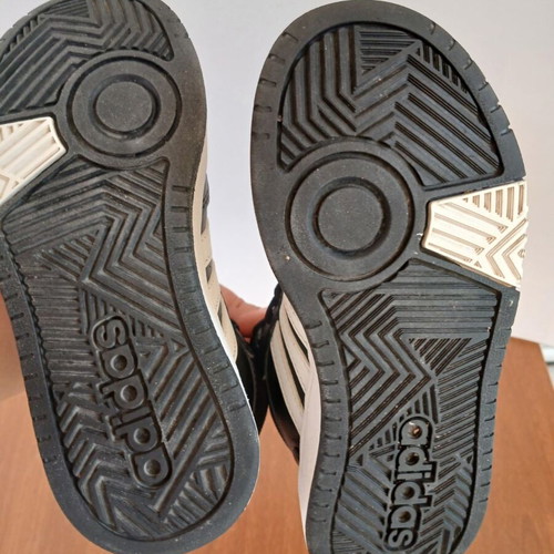Adidas Hoops Mid 30k athletic shoes used, black, size 30