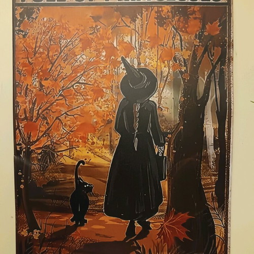 Metal sign used Retro Witches 20x30