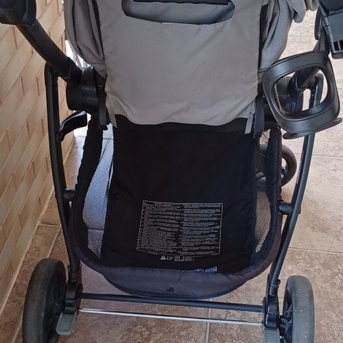 Graco 3-in-1 stroller used with carrycot, footmuff, and rain cover