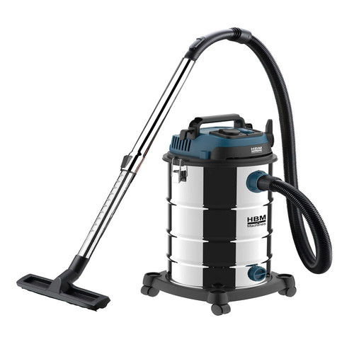 HBM 1600W Wet and Dry Vacuum Cleaner with HEPA Filter and Power Socket