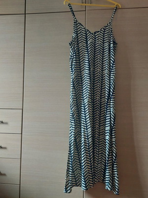 Platinum long dress new, beige blue light blue, free size XXL