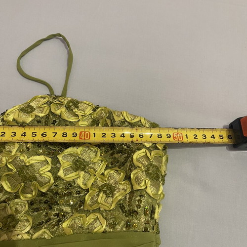 Green evening dress, size XXXL / 46 / 18