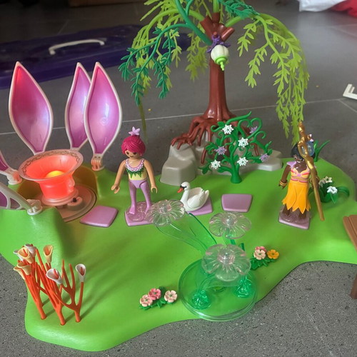 Playmobil fairies island with color-changing light