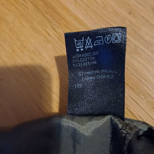 Marks & Spencer pants dark olive used, straight cut, cotton blend