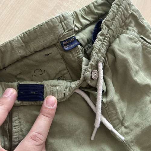 Mayoral olive green shorts for boys, size 98 cm, age 3