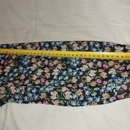 Long floral dress like new, pleated and lined, size M