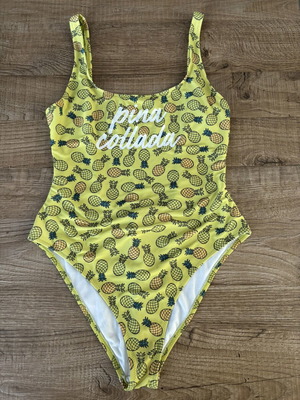 Bodytalk one-piece swimsuit medium used, green and yellow