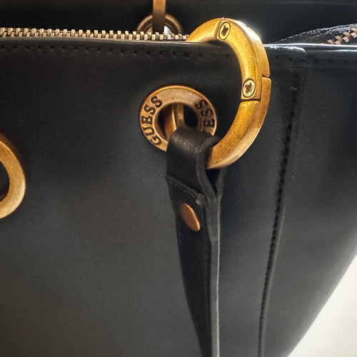 Guess Black Tote Bag brand new, smooth faux leather