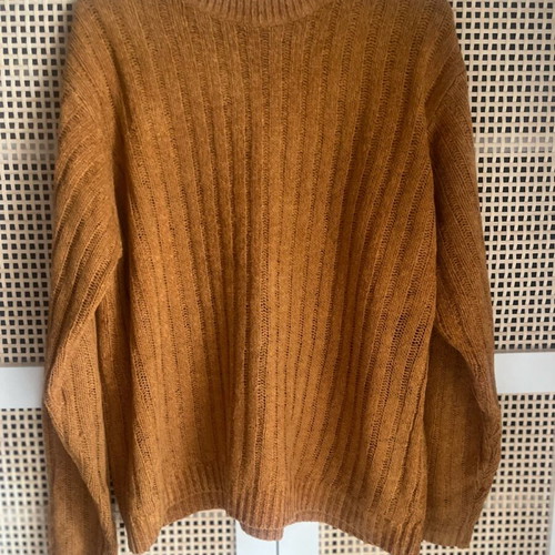 Vintage wool sweater unisex light brown, like new