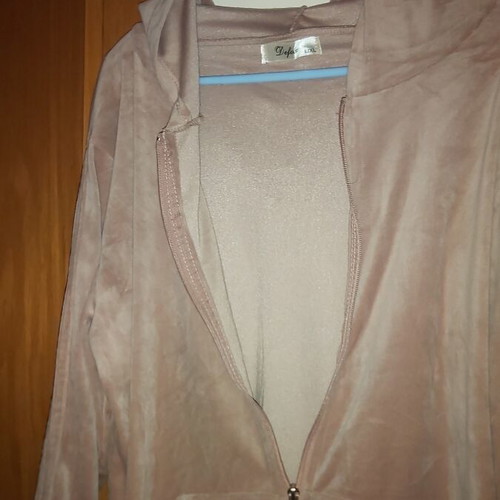 Velvet cardigan soft pink, like new, sizes L-XL
