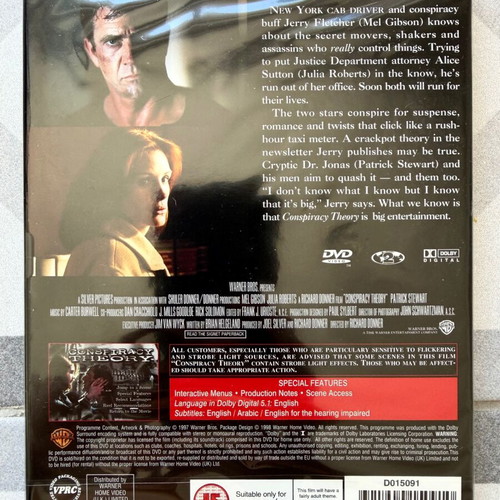 Conspiracy Theory DVD new, English subtitles, paper case