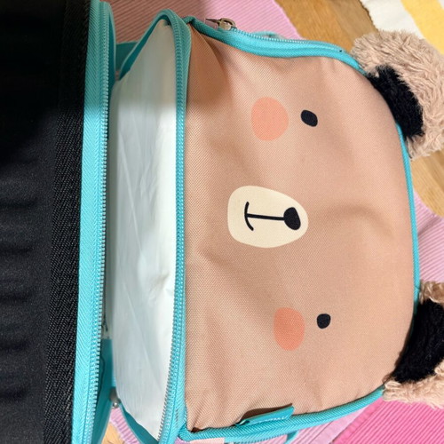 Goomby Lunch Bag Used, Kids Bear Design with 2 Compartments