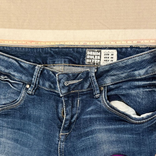 Denim Jeans Blue Like New, Size 38, Vintage Look