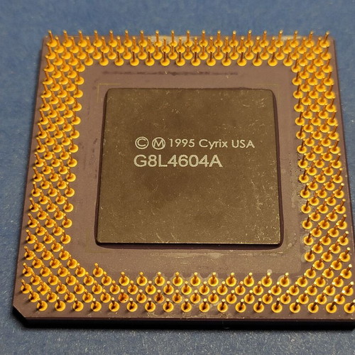 Cyrix G8L4604A processor used for vintage hardware collectors