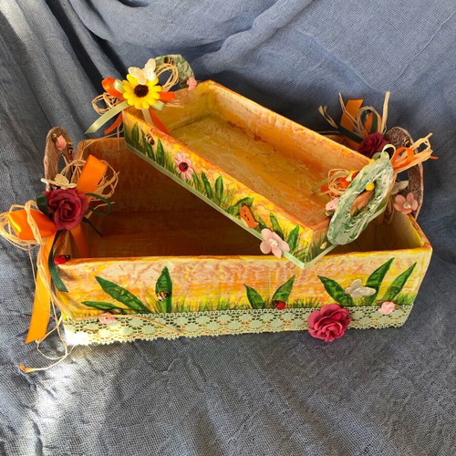 Handmade basket set for summer or Easter, new