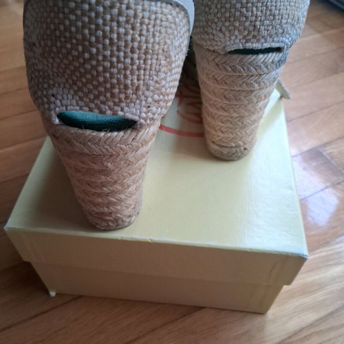 Castaner wedge espadrille sandals used, green, size 39