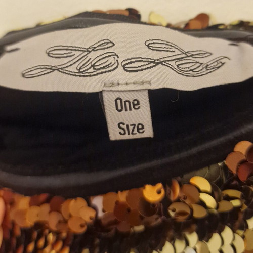 Strapless short dress with sequins like new, one size, gold bronze