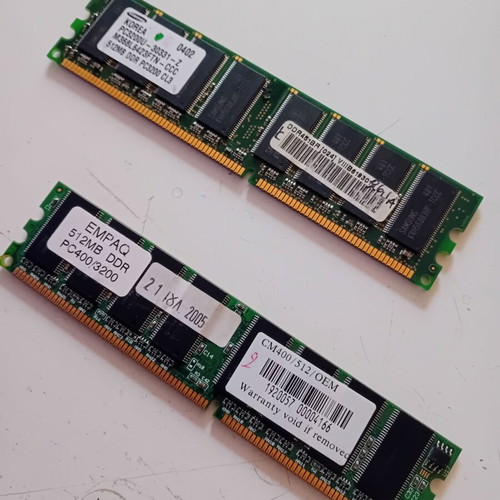 DDR1 Memory 512MB used, pack of 2 modules