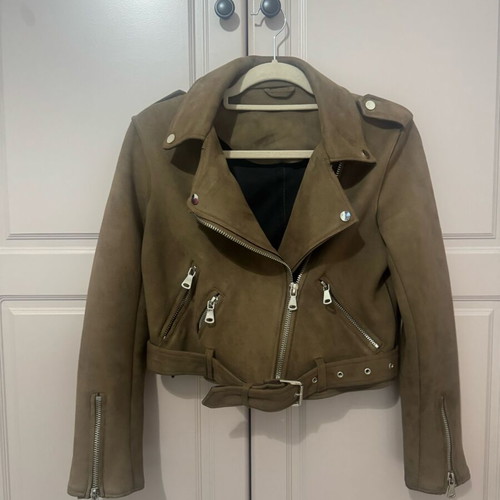 Zara brown suede jacket like new, size XS