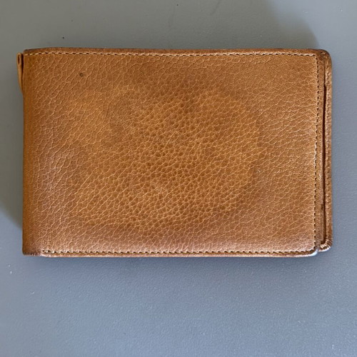 Tommy Hilfiger leather men's wallet used, tan color