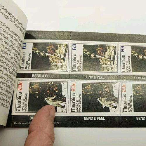 Mauritius 1979 Apollo 11 special booklet with 7 sticker stamps new
