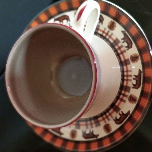 Niderviller France Saint Moritz collectible cups set of two for espresso
