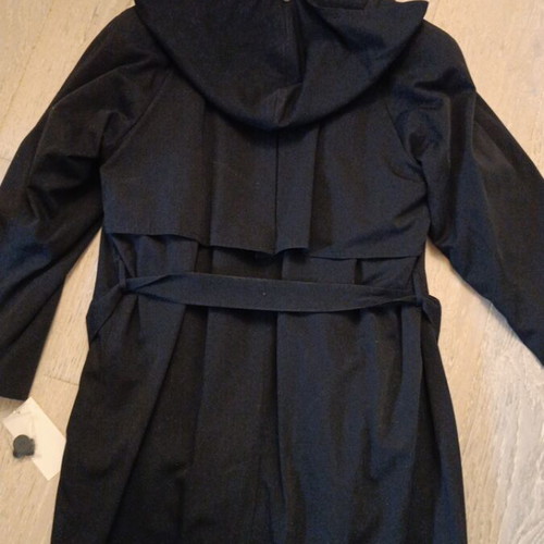 Women's trench coat new, dark blue, with wool lining XL
