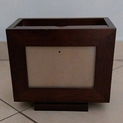 Wooden photo box with double-sided frame like new