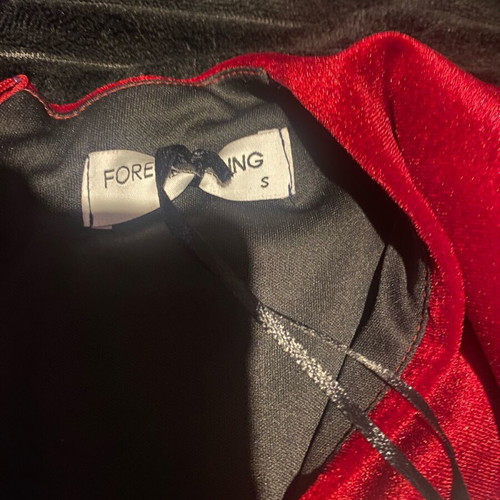 Forever Young red velvet dress new, small