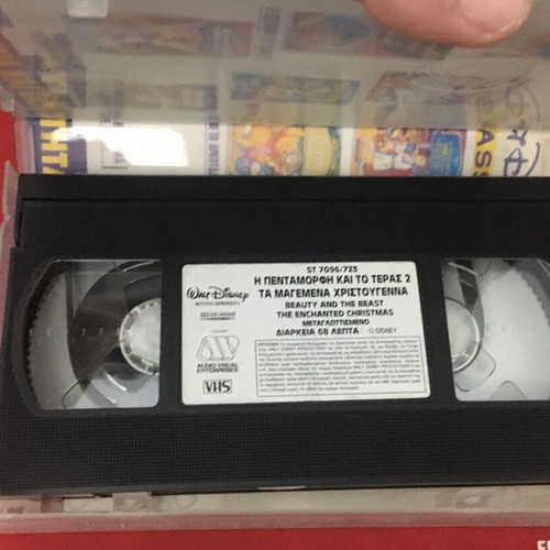 Beauty and the Beast 2 used, The Enchanted Christmas dubbed VHS