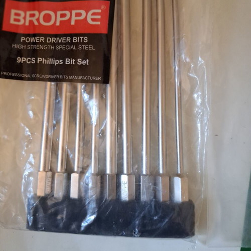 BROPPE Phillips Long Cross Bits Set 9 pcs each, new
