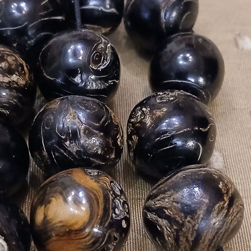 Yiousouri Worry Beads used, collectible, 192 gr, black coral