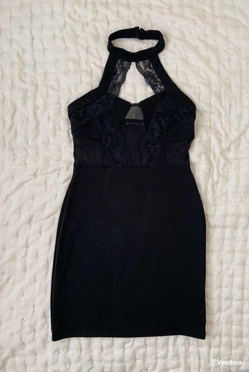 black lace trim high neck sheer top bodycon dress Top… Long sleeve inteligems-plastic-recycle Adrianna Papell Beaded Strapless Cup:L (DD-G) pair with strappy heels