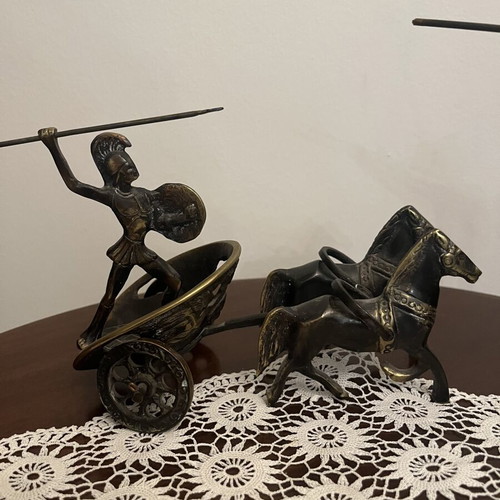 Bronze decorative pieces inspired by ancient Greek mythology like new