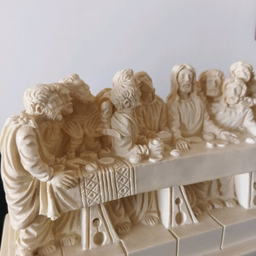 Last Supper alabaster figurine Jesus and 12 apostles