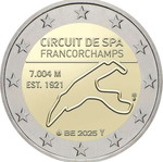Βέλγιο 2 Ευρώ 2025 καινούργιο Spa-Francorchamps coincard