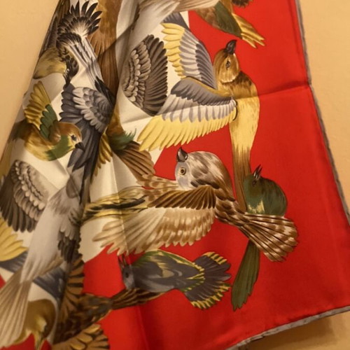 Women's scarf new, all silk, multicolor, square 0.84x0.85