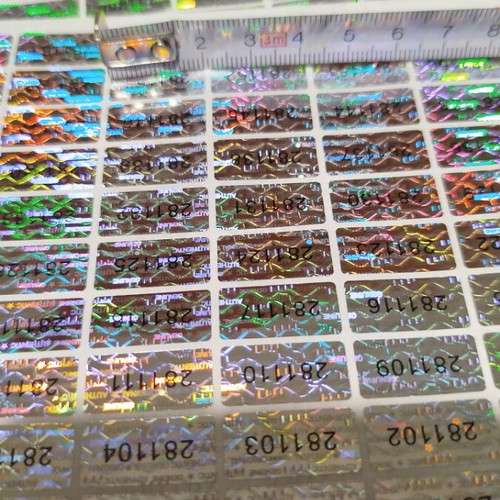 Security stickers new, pack of 490 pieces with iridescent colors