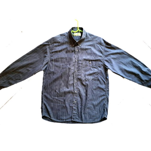 Vintage Exclusive 90s Shirt Filo di Scozia like new, charcoal striped, size L
