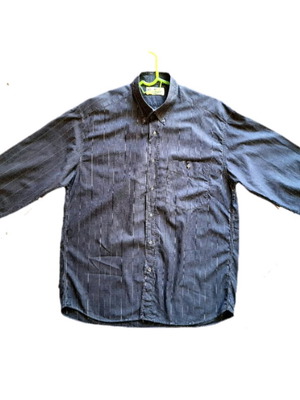 Vintage Exclusive 90s Shirt Filo di Scozia like new, charcoal striped, size L
