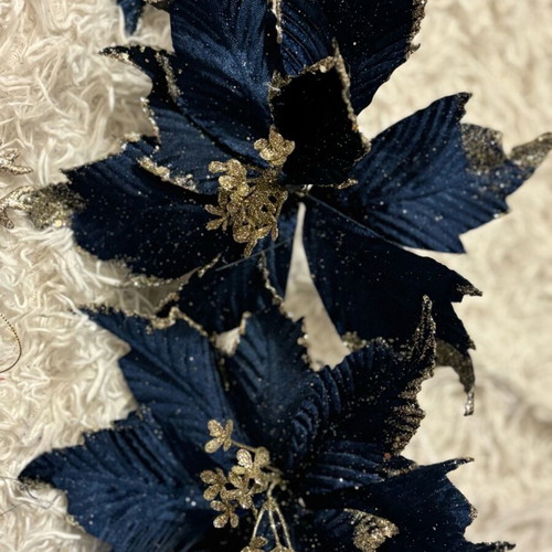 Blue Christmas ornaments set of 34 pieces like new