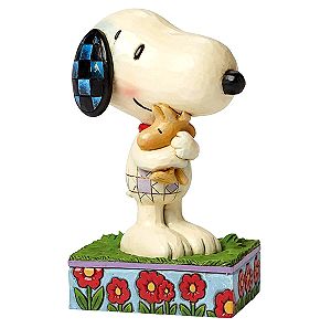 Συλλεκτική Φιγούρα Snoopy Peanuts Jim Shore "Hug Time" Σνουπυ Αγαλματάκι Φτιαγμένο στο χέρι