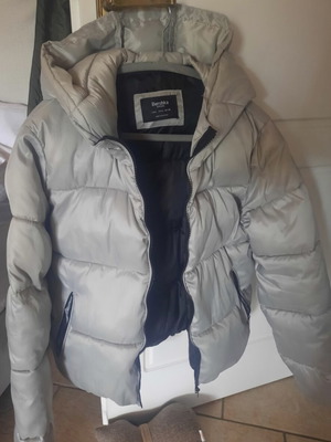 Bershka women's jacket size L gray like new