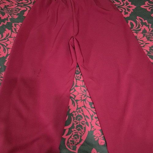 Red fabric plus size pants like new, size 54 XXL