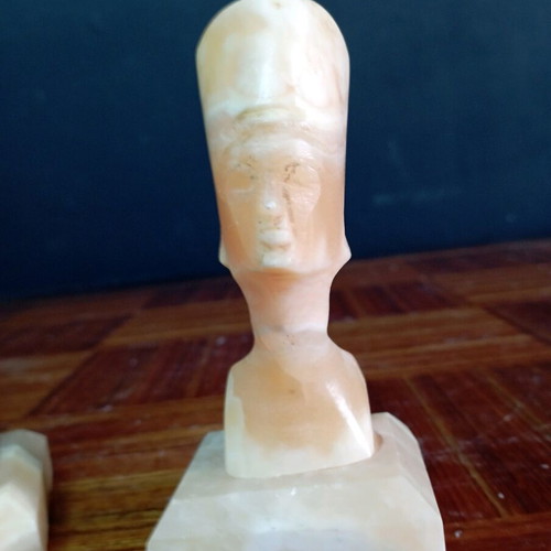 Decorative portatif with Nefertiti face used, Egyptian marble