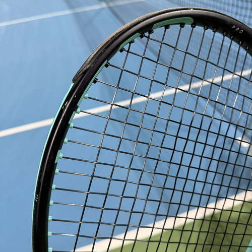 Head Boom Pro tennis racket used, strung with Luxilon 4G Black Edition