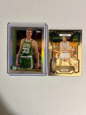 Larry Bird 2025-26 Topps Chrome Refractor and Base Cards new