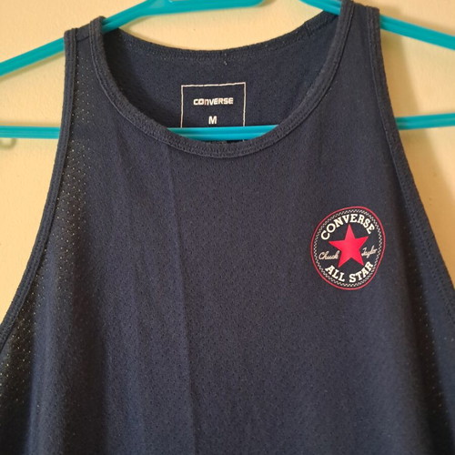 Converse sports shirt used, dark blue, size M