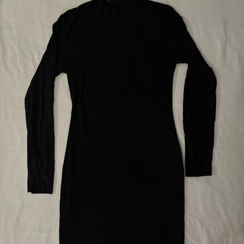 Shein black long sleeve bodycon dress size M like new