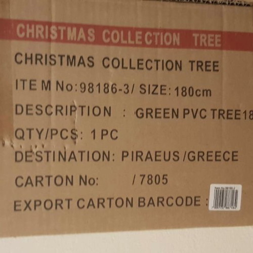 Christmas tree used 180cm with decorations and lights